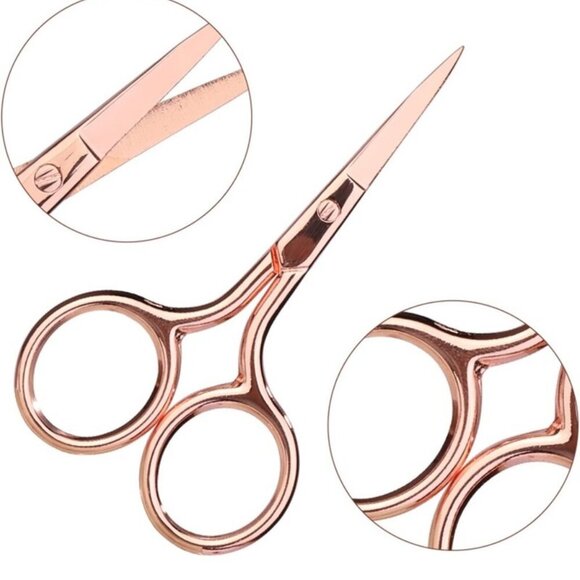 Stainless Steel Mini Beauty Grooming Scissors, Rose Gold - Picture 4 of 7